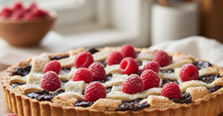 Buon anno con la Linzer Torte ai lamponi e cioccolato amaro, un dolce drenante e bruciagrassi